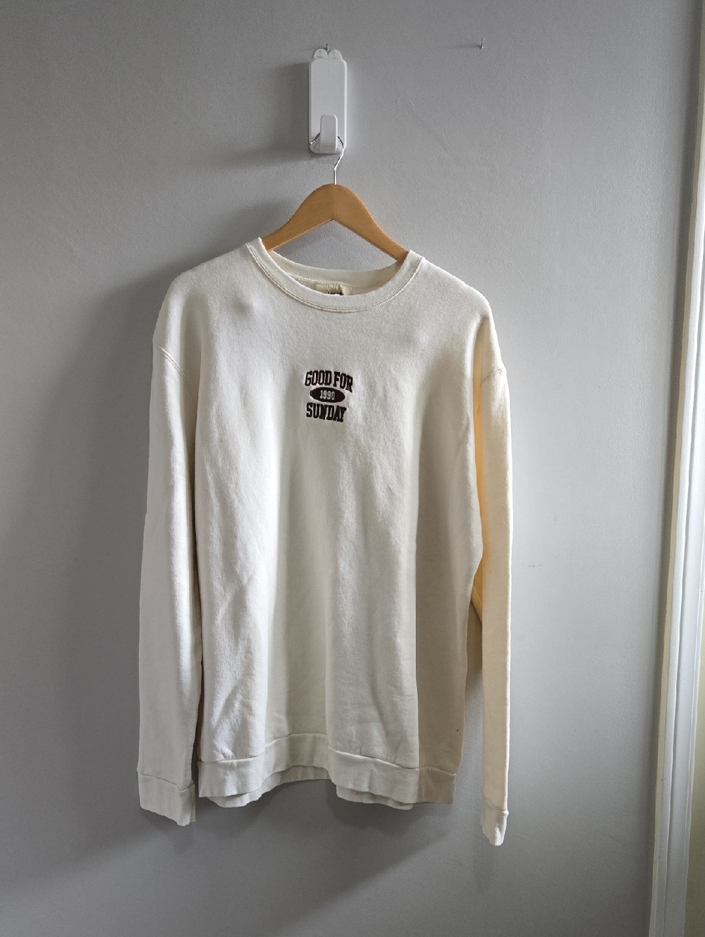 Off White/Cream Coloured Good For Sunday XXL Sweatshirt